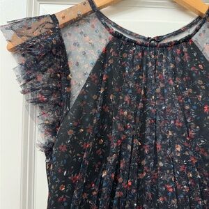 MELLODAY Flutter Sleeve Dress / Nordstrom Gown / Small